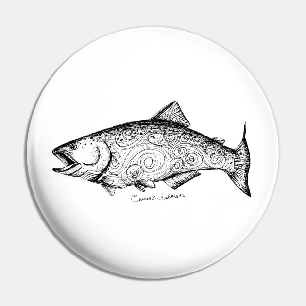 Chinook Salmon Pin by LauraKatMax