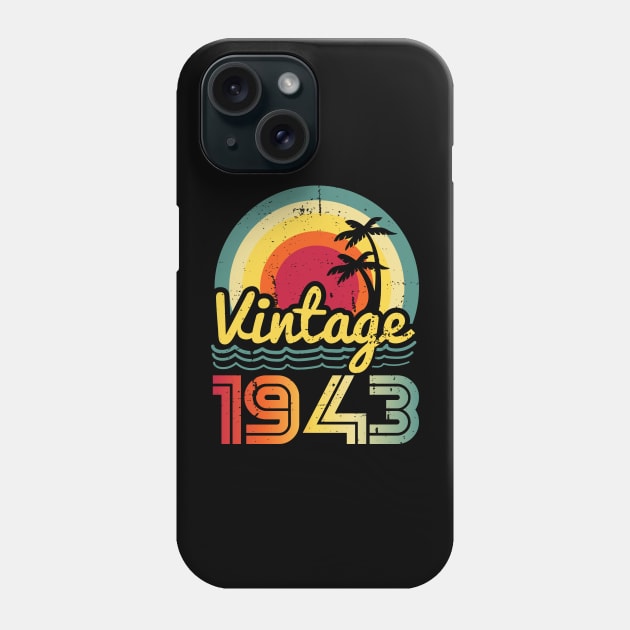 Vintage 1943 Made in 1943 80th birthday 80 years old Gift Phone Case by Winter Magical Forest