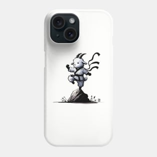 Cute Kung Fu Goat Kids Graphic Tee | Cool, Martial Arts Warrior Phone Case