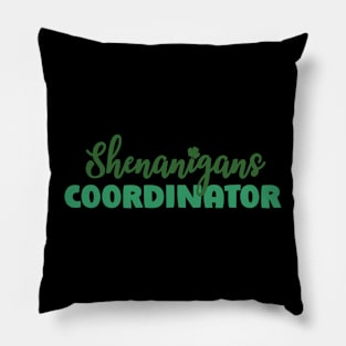 Shenanigans Coordinator St Patrick's Day Shamrock Design Pillow