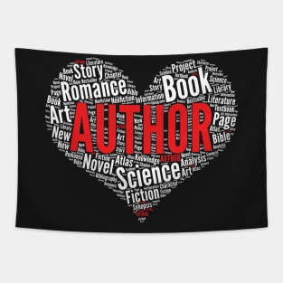 Author Heart Shape Blogger Blogging Journalist Writing product Tapestry