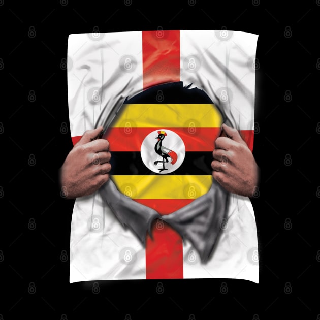 Uganda Flag English Flag Ripped - Gift for Ugandan From Uganda by Country Flags