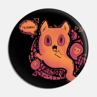 Ghost Cat - Meowww Pin