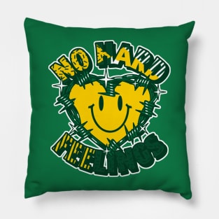 No Hard Feelings Noble Green Pillow