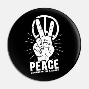 'Peace Begins With a Smile' Food and Water Relief Shirt Pin