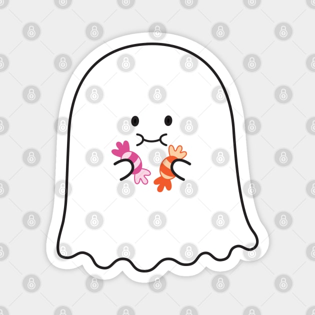 Gordie the Ghost | by queenie's cards Magnet by queenie's cards