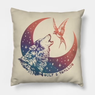 Wolf & Swallow - Moonlight Serenade [OPALINE] Pillow