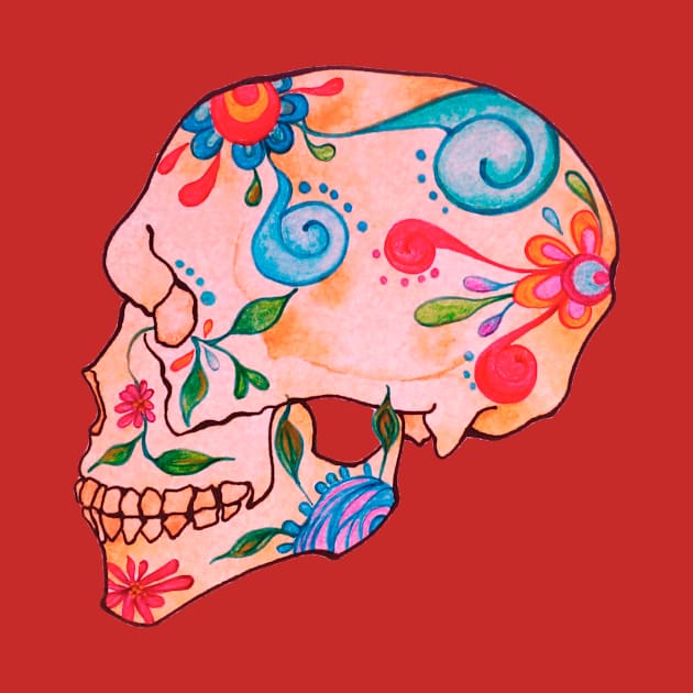 Floral Skull by caroberte