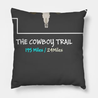 The Cowboy Trail Route Map Pillow