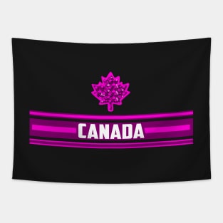 Maple Leaf Canada - Falling Fuchsia Tapestry