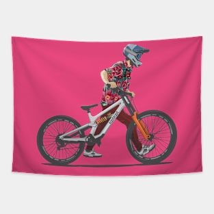 downhill rider Tapestry