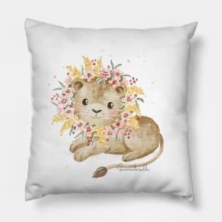 Flower mane lion Pillow