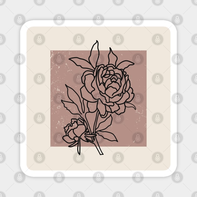 Vintage Rose Magnet by NJORDUR