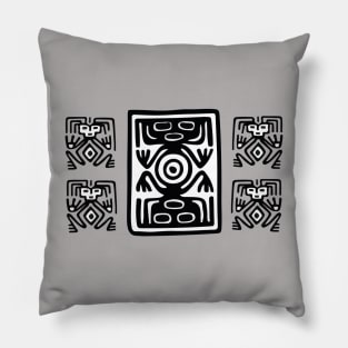 Mayan symbols writing mayan culture images and decoration mayan man Pillow