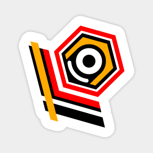 Red hexagon Magnet