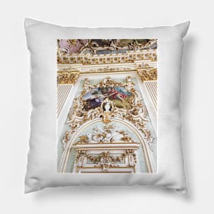 Gold European Castle Decor Pillow