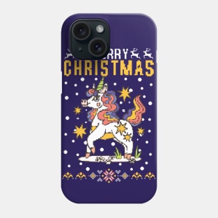 Merry Christmas unicorn Phone Case