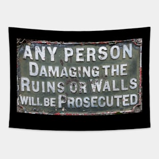 Old Sign Tapestry