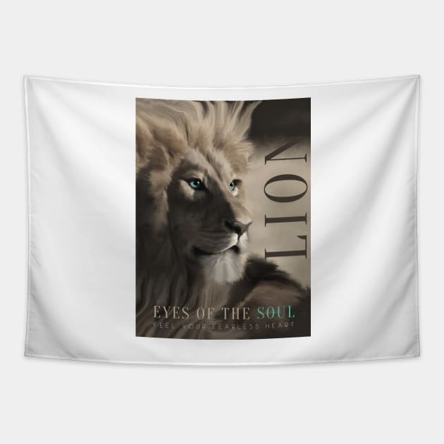 White Lion Magic Fine Art Tapestry by AlNoah