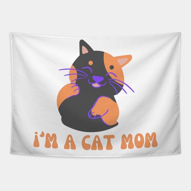 i;m a cat mom - mom cat Tapestry by Linna-Rose