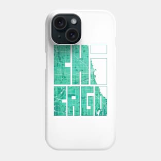 Chicago, USA City Map Typography - Watercolor Phone Case