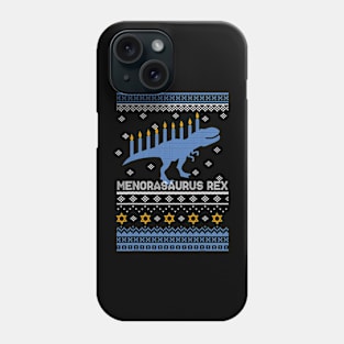 Menorasaurus Funny Hanukkah Fun T Rex Dinosaur Menorah Phone Case