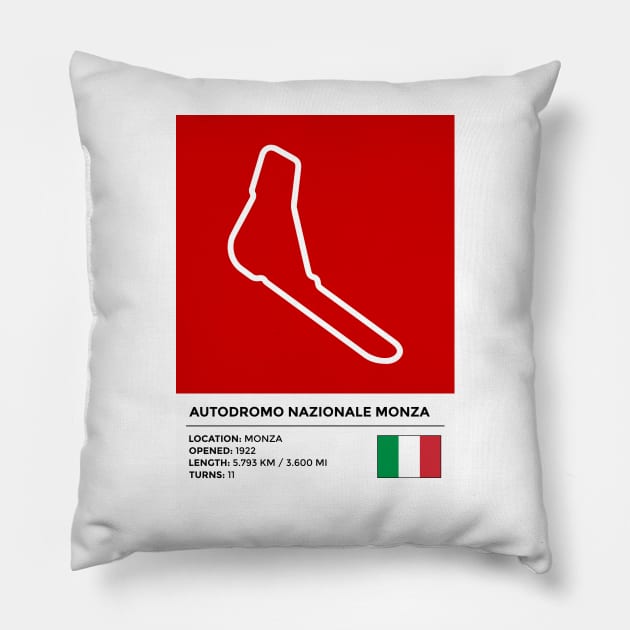 Autodromo Nazionale Monza [info] Pillow by sednoid