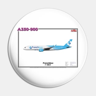 Airbus A350-900 - Frenchbee (Art Print) Pin