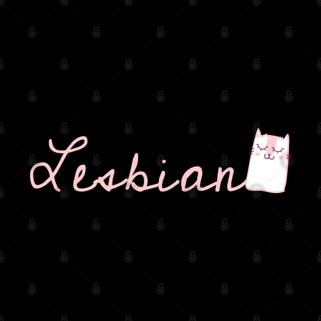 Pink Lesbian Cat by For Lesbians, By Lesbians