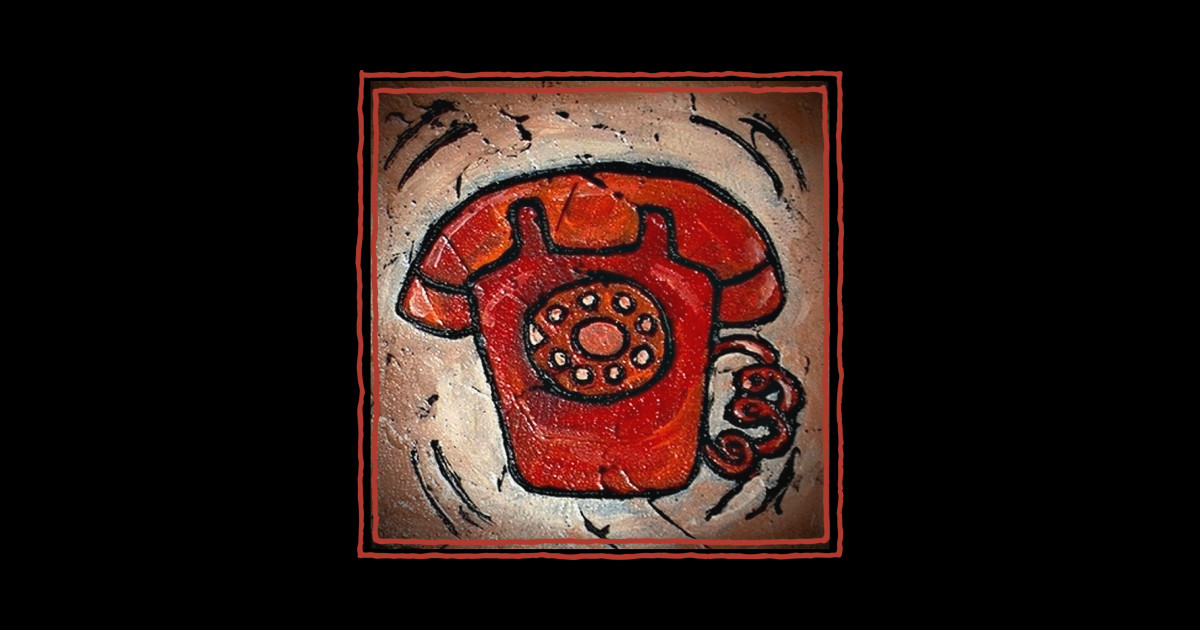 Retro Red Dial Phone - Retro Phone - Sticker | TeePublic