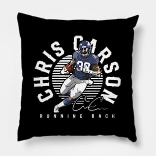 Chris Carson Seattle Emblem Pillow