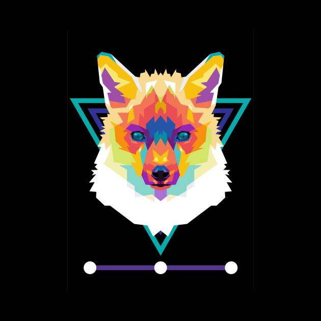 wolf head pop art by Martincreative