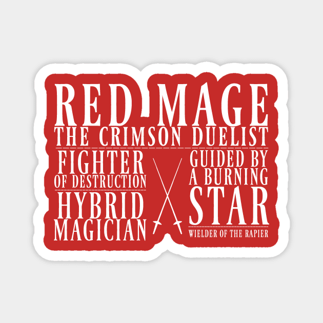 Red Mage Magnet by snitts