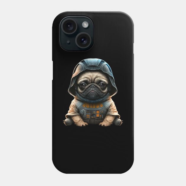 Pug Darth Sci fi Sith Helmet Phone Case by EasyTeesy