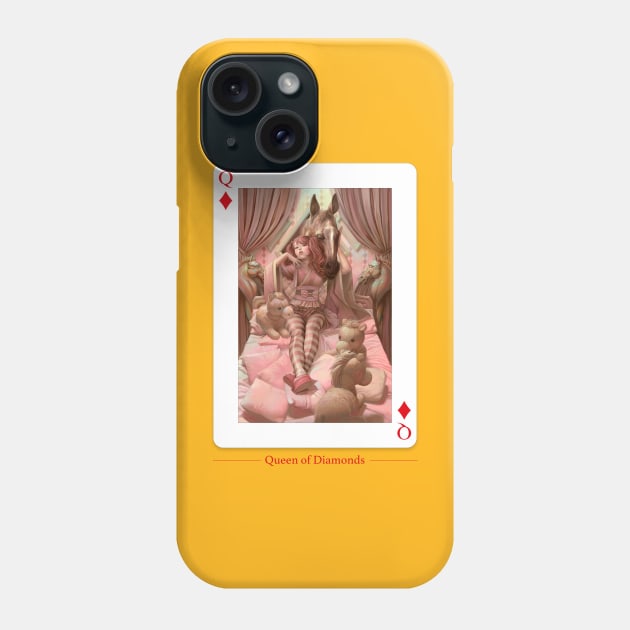 Queen of Diamonds Phone Case by chamito