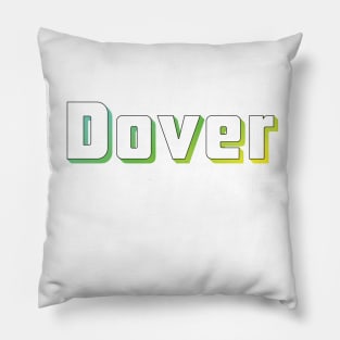 Dover Delaware Yellow Text Pillow