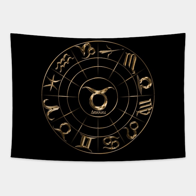 Taurus gold edition - 12 zodiac in 1 Tapestry by INDONESIA68