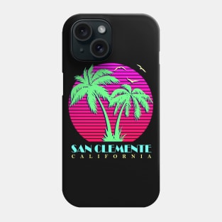 San Clemente California Palm Trees Sunset Phone Case