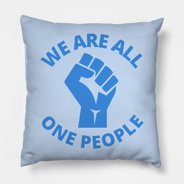 We Are All One People, Support Ukraine, Stand With Ukraine Pillow by Coralgb