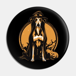 Halloween Galgo Espanol Greyhound Spanish Pin