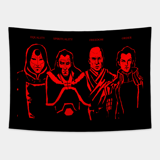 Korra Villains Tapestry by Spearhafoc