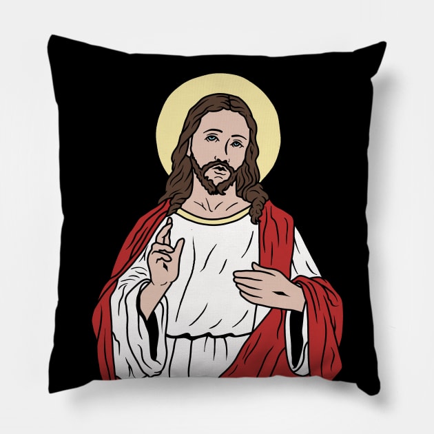 Jesus Pillow by valentinahramov