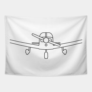 Piper PA28 outline graphic (black) Tapestry