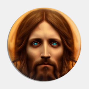 Unforgettable face of the savior Jesus Christ Pin