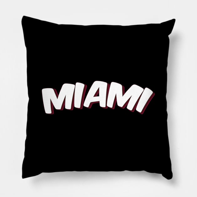 Miami Raised Me Florida Pillow by ProjectX23Red