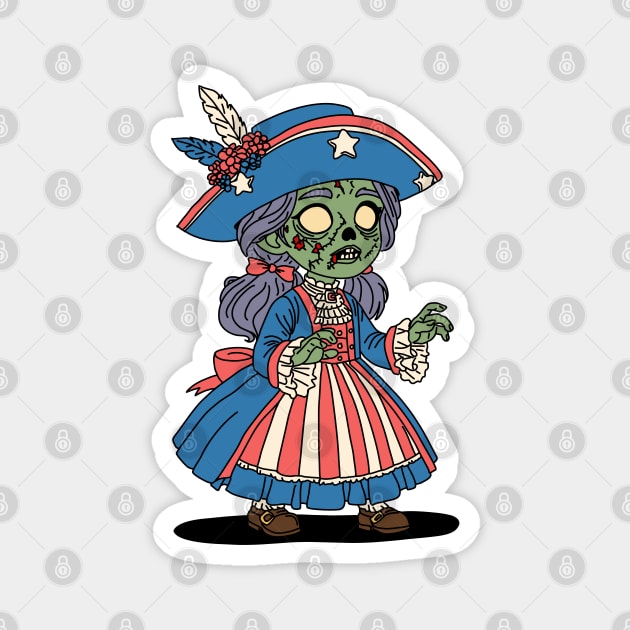 4th of July Zombie Magnet by H. R. Sinclair