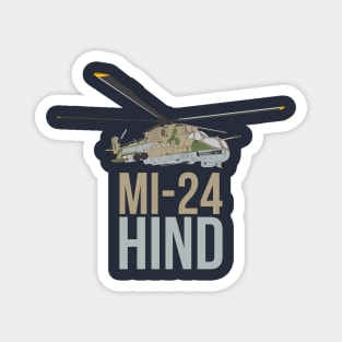 Mi-24 Hind helicopter gunship color version Magnet