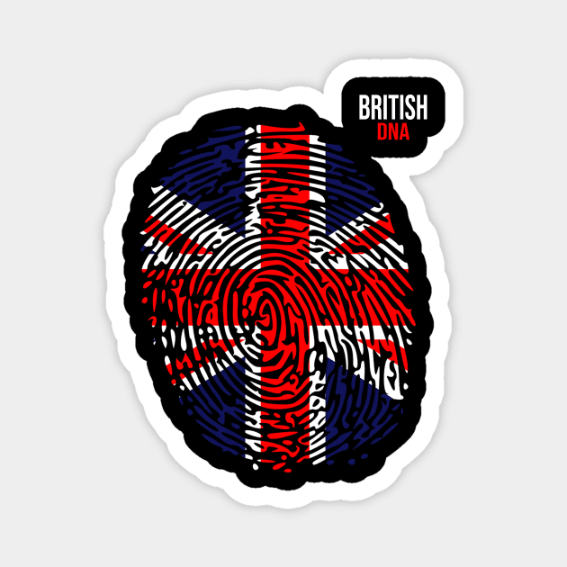 British DNA. British Flag. Cool English Flag Magnet by Jakavonis