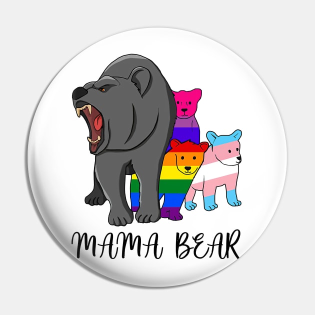 Proud Mom No Matter What LGBTQ LGBT Mom Pride Mama Bear Pin by cobiepacior