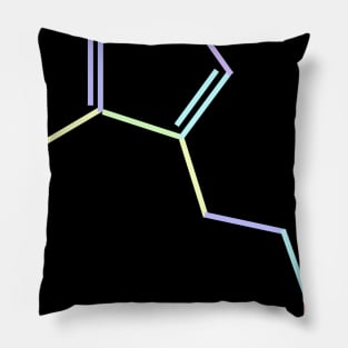 DMT Kawaii Pastel Rainbow Molecule Pillow